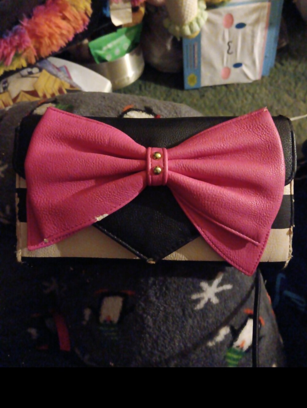 Betsey Johnson Pink Bow Clutch Wallet